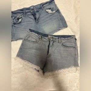 Free People Gap 2x Cut Off Denim Shorts